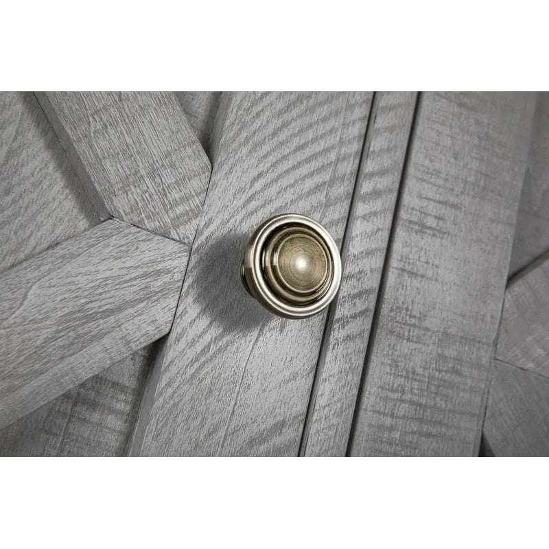 Mueble de TV de madera rústica natural de 48 pulg. - Para televisores de hasta 55 pulg.
