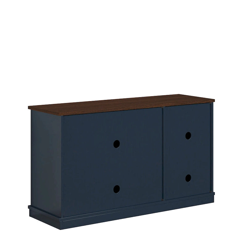 Mueble de TV de madera rústica natural de 48 pulg. - Para televisores de hasta 55 pulg.