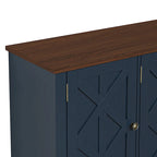 Mueble de TV de madera rústica natural de 48 pulg. - Para televisores de hasta 55 pulg.