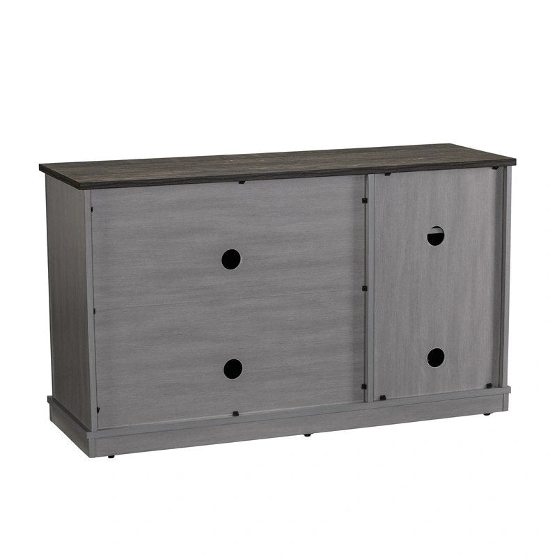 Mueble de TV de madera rústica natural de 48 pulg. - Para televisores de hasta 55 pulg.
