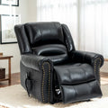 Sillones reclinables elevadores de cuero genuino con motor dual, masaje y calor, puertos USB