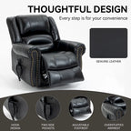 Sillones reclinables elevadores de cuero genuino con motor dual, masaje y calor, puertos USB