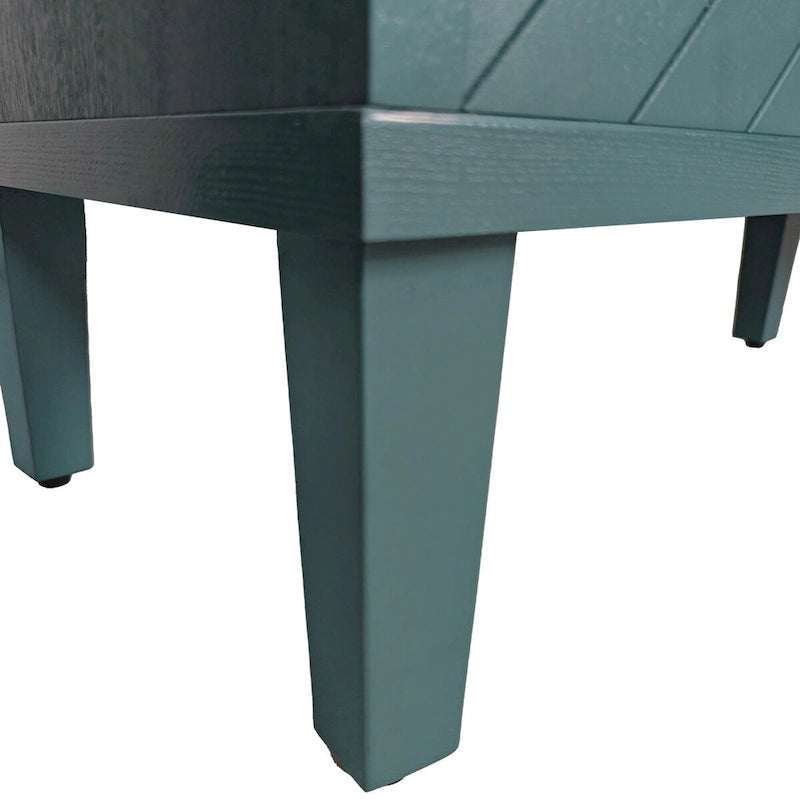 Aparador bufé de 4 puertas con patas de pino – Estante ajustable, superficie de 150 kg