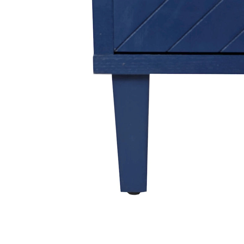 Aparador bufé de 4 puertas con patas de pino – Estante ajustable, superficie de 150 kg